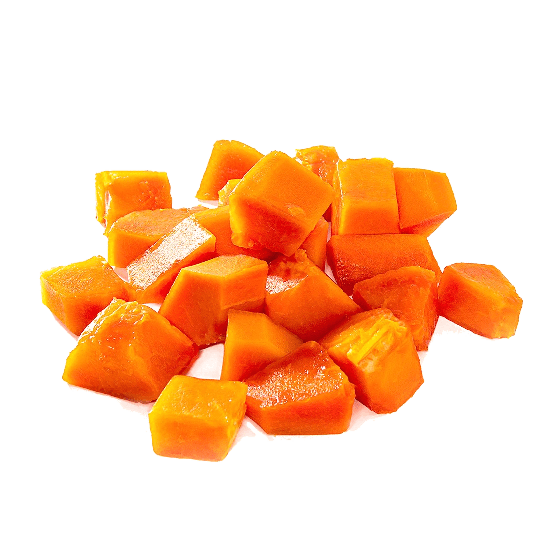 Папайя нарезка кубики